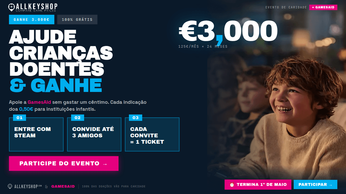 Junta-te ao AllKeyShop Charity Event pela GamesAid