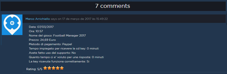 AvaliaÃ§Ãµes e AnÃ¡lises de Chaves de Jogo