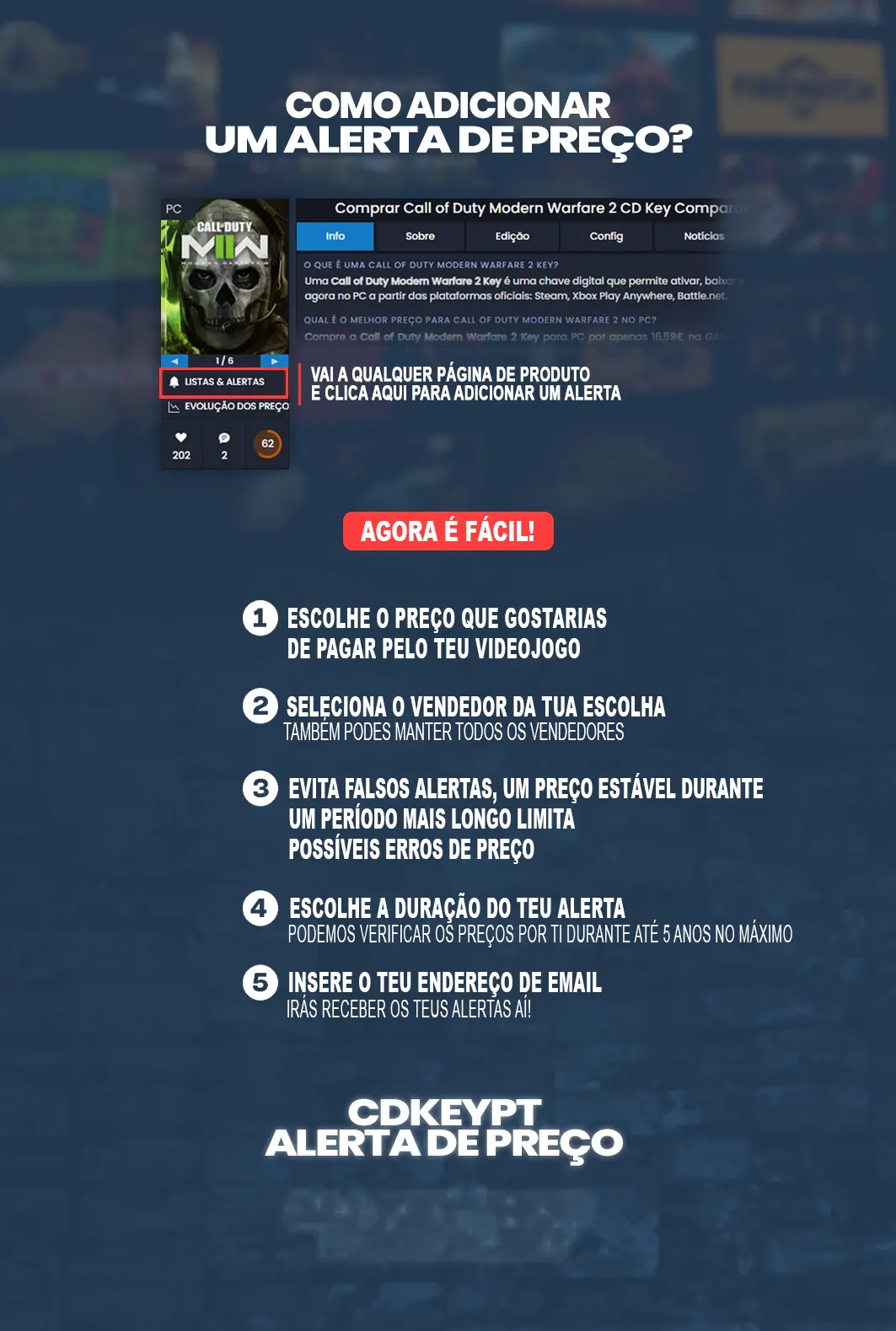 Tutorial Alerta de Preço Cdkeypt
