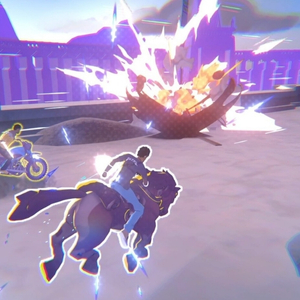 Aerial_Knight’s We Never Yield - Corrida de Bicicleta e Cavalo