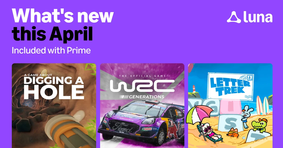 Jogos em Cloud Streaming no Luna para abril de 2026