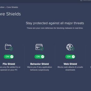Avast Premium Security 2022 - Escudos Principais