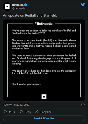 o starfield está atrasado?