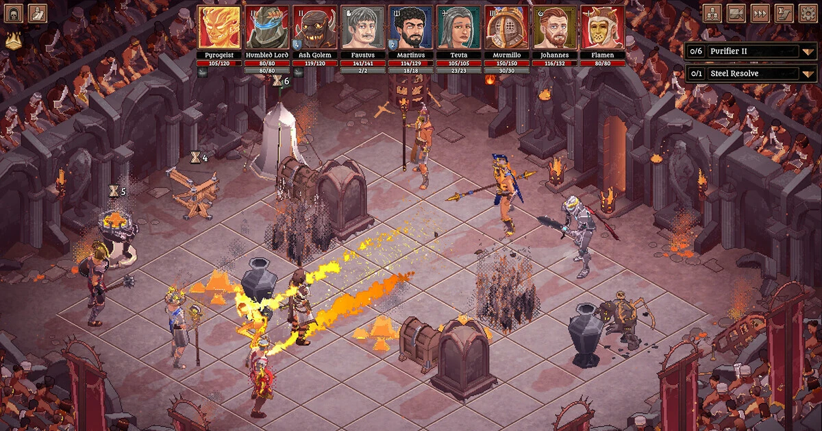 A morte permanente significa que cada investimento no teu roster conta—tanto em ouro como em sangue.