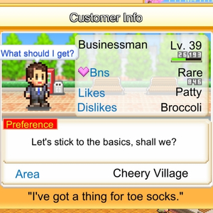 Burger Bistro Story - Informações do Cliente