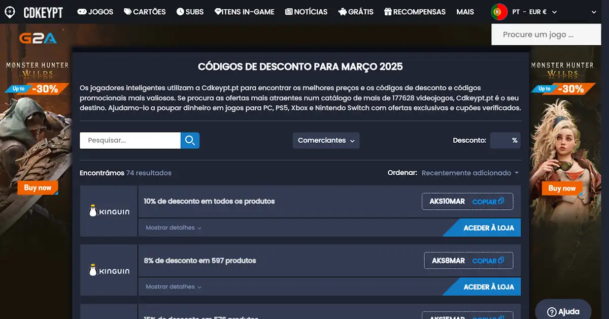 Desbloqueie o código de desconto exclusivo: A nova página de vouchers da Cdkeypt está aqui!