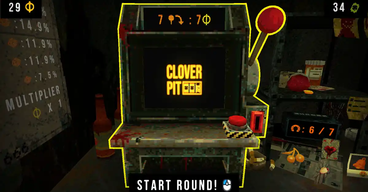 Gire pela sua vida: a interface do CloverPit é perfeita para jogar na mão.