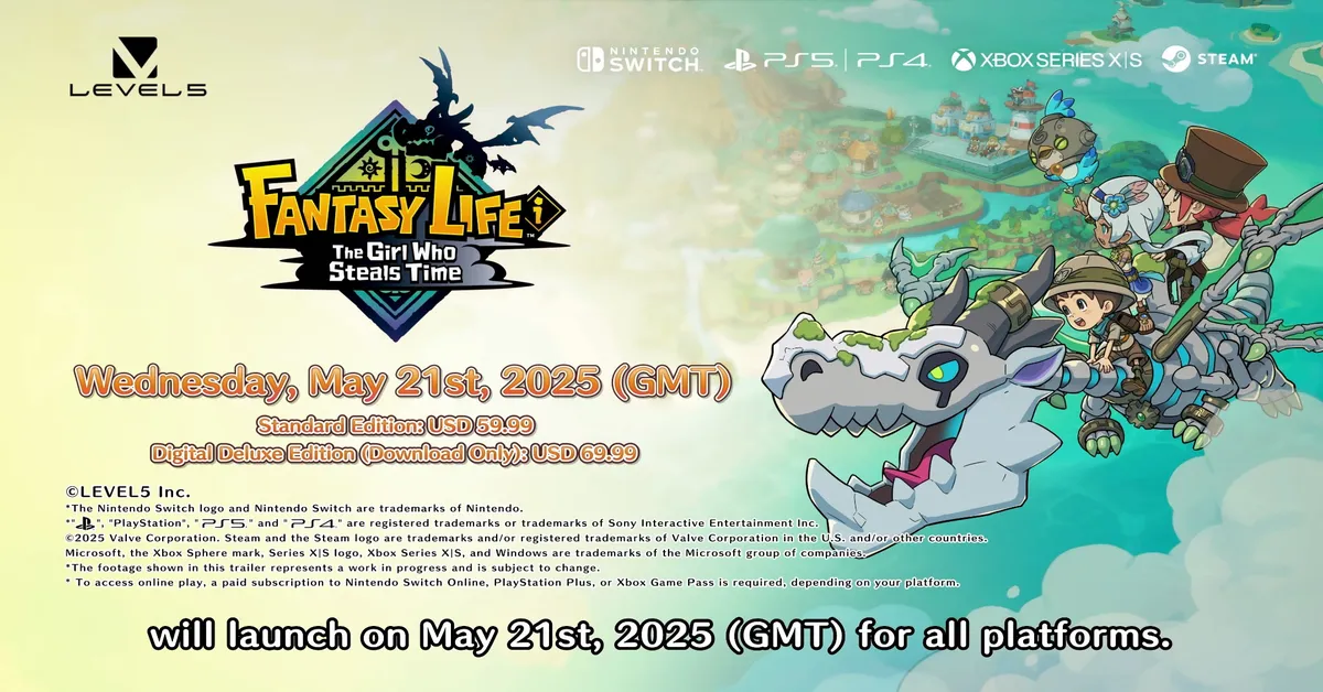 FANTASY LIFE i The Girl Who Steals Time release date FANTASY LIFE i The Girl Who Steals Time release date