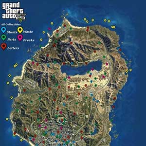 GTA 5 Mapa Todos os Coleccionáveis