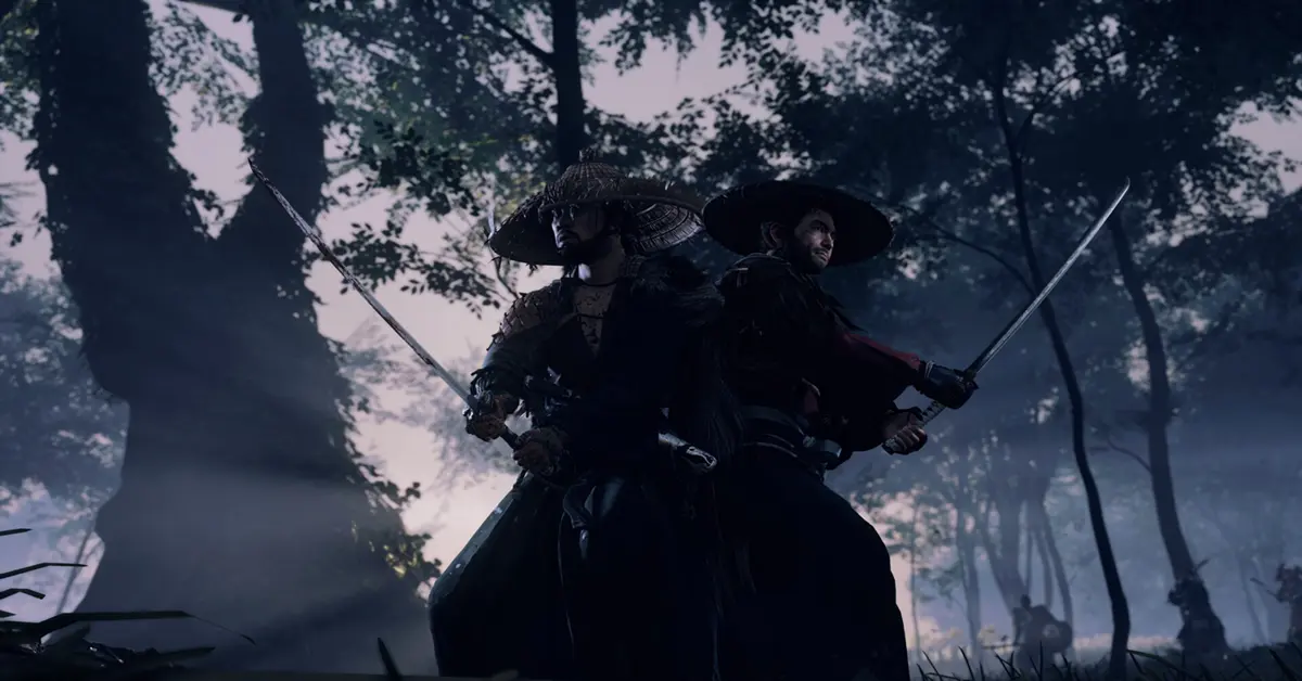 Jin Sakai a enfrentar um guerreiro mongol no combate de PC do Ghost of Tsushima