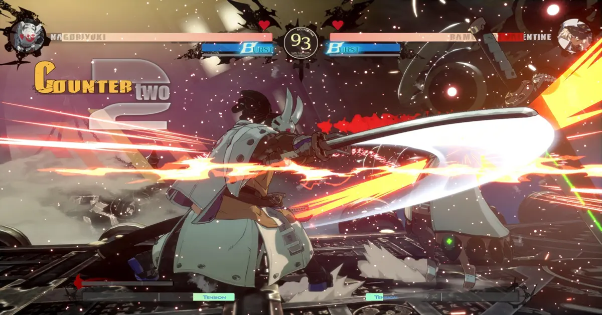 Uma análise da interface visual da nova mecânica defensiva Counter Blitz em Guilty Gear Strive.
