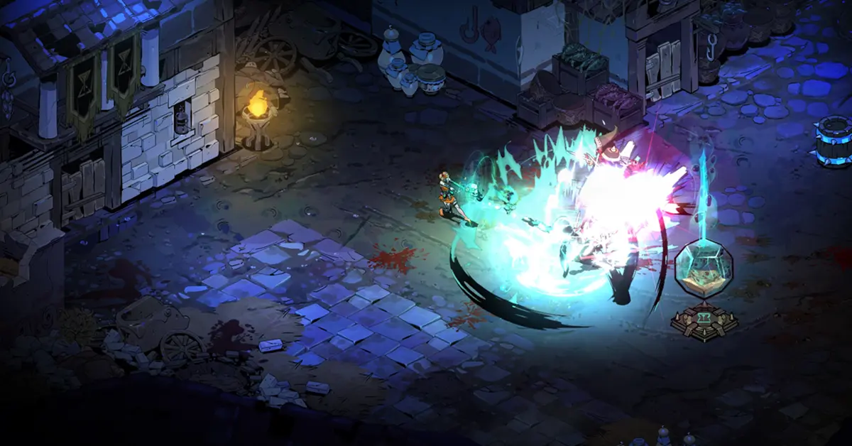 Um grande plano da interface de combate em Hades II mostrando novos ícones de feitiçaria.
