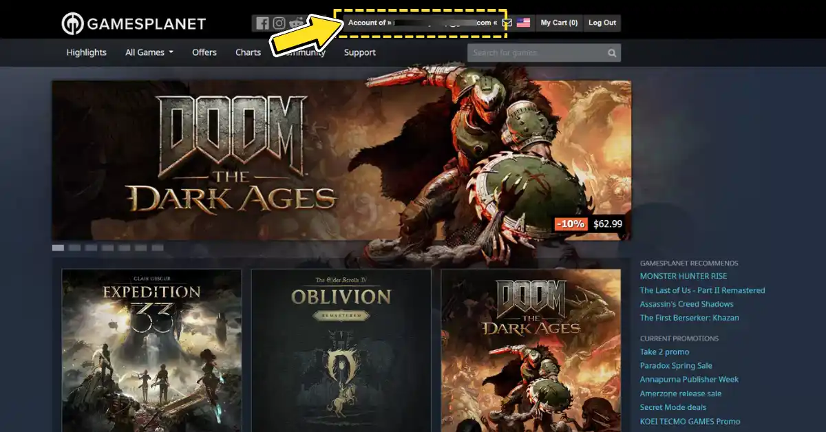 Nome de perfil Gamesplanet