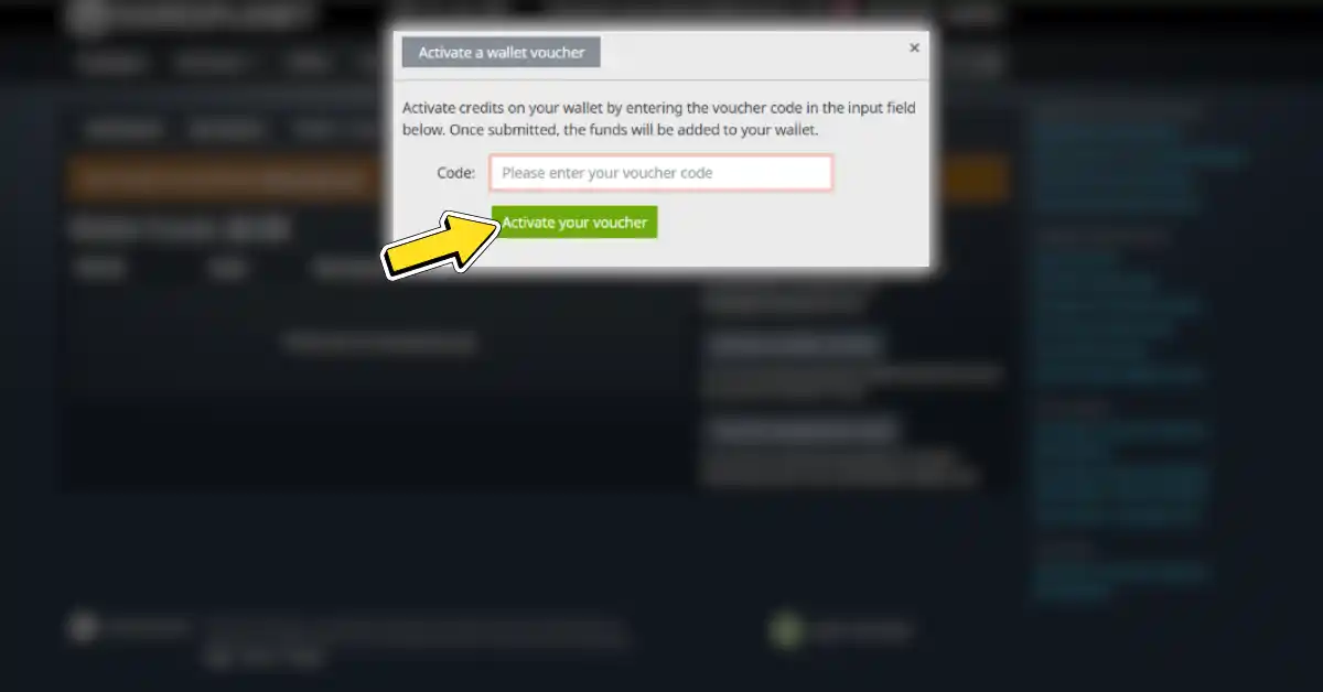 Resgatar código de voucher Gamesplanet