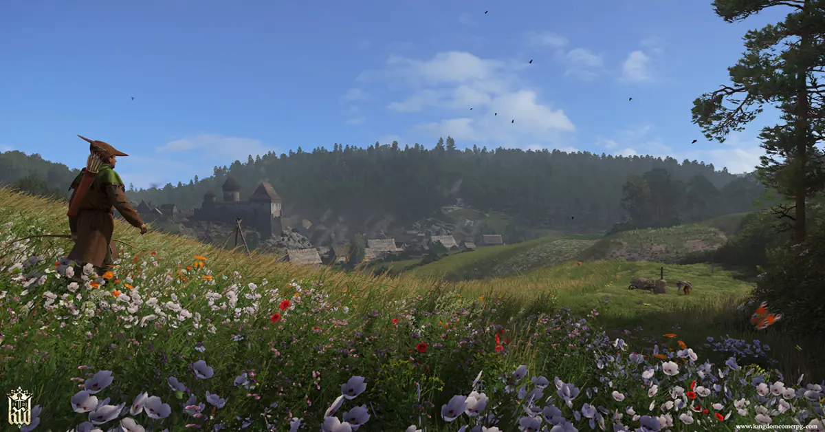 Captura de ecrã do jogo destacando o ambiente atmosférico de mundo aberto de um título AAA de PC com desconto. Captura de ecrã do jogo destacando o ambiente atmosférico de mundo aberto de um título AAA de PC com desconto.