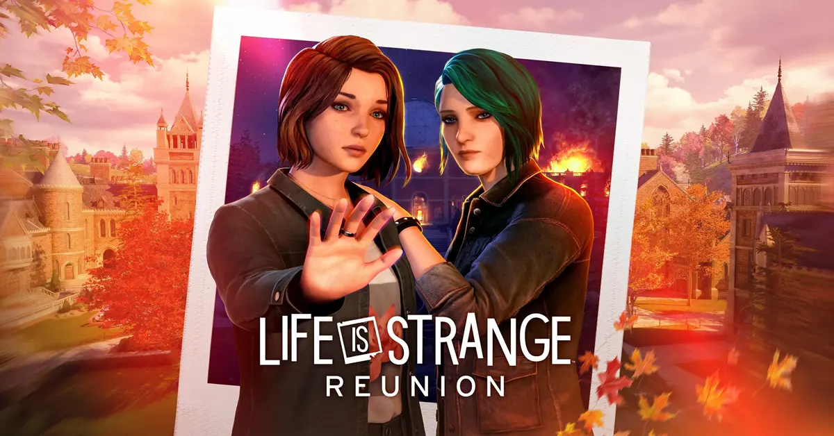 Max e Chloe a olhar para uma anomalia brilhante em Life is Strange Reunion