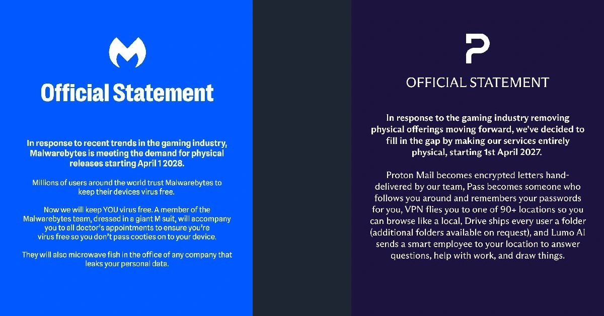 As empresas de fast food não são as únicas a gozar com a PlayStation. A Protonmail e a Malwarebytes também o fazem, entre outras.