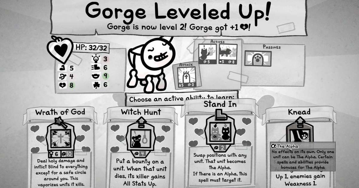 Mewgenics subida de nível