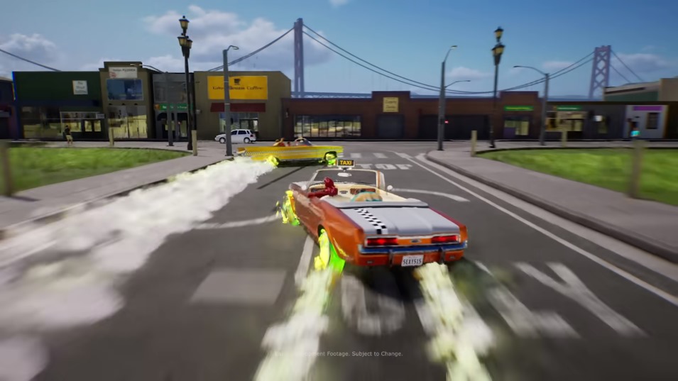 Crazy taxi durante o trailer Power Surge no The Games Awards 2023