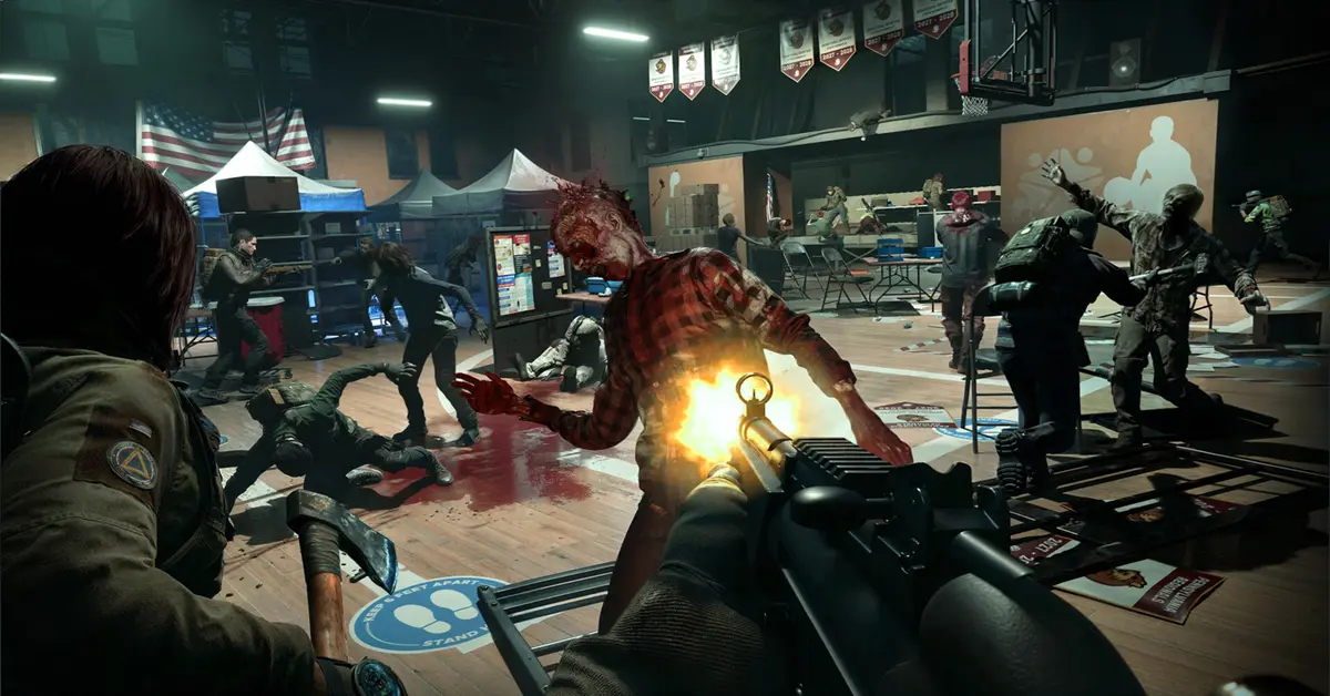 8 jogadores combatendo zombies em No More Room in Hell 2