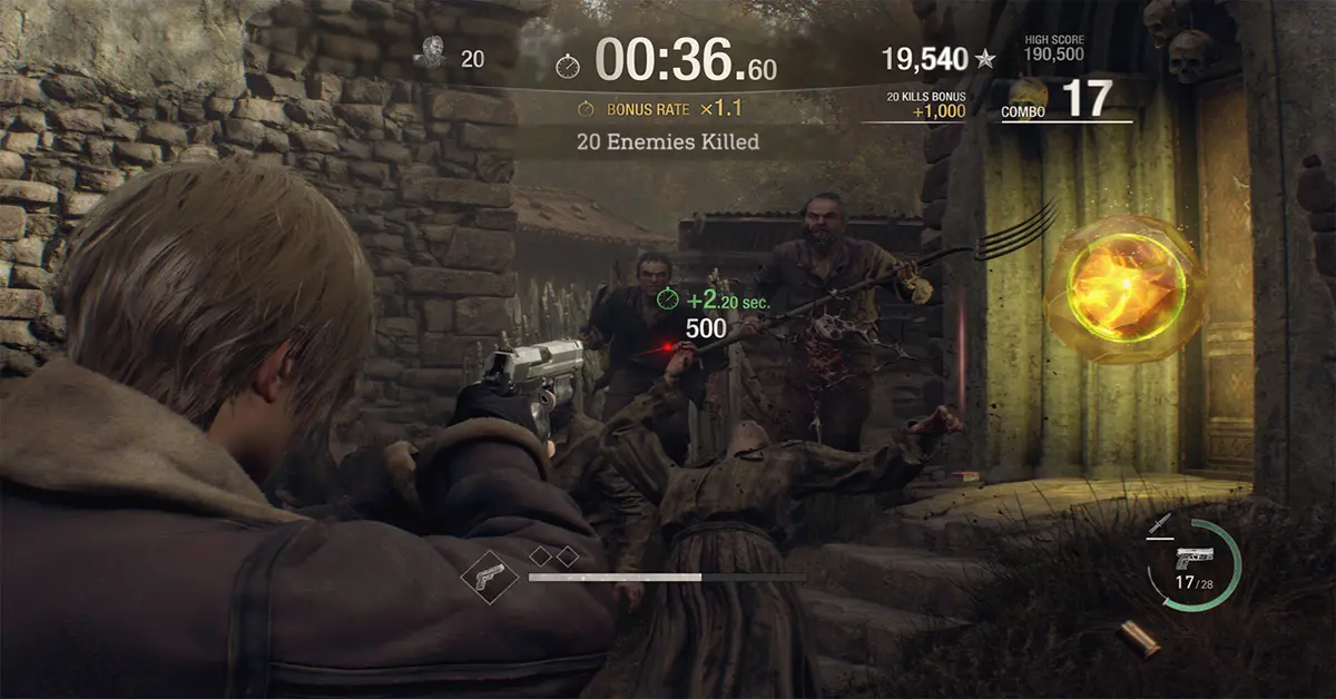 Gameplay do modo Mercenaries de Resident Evil 4 Remake.