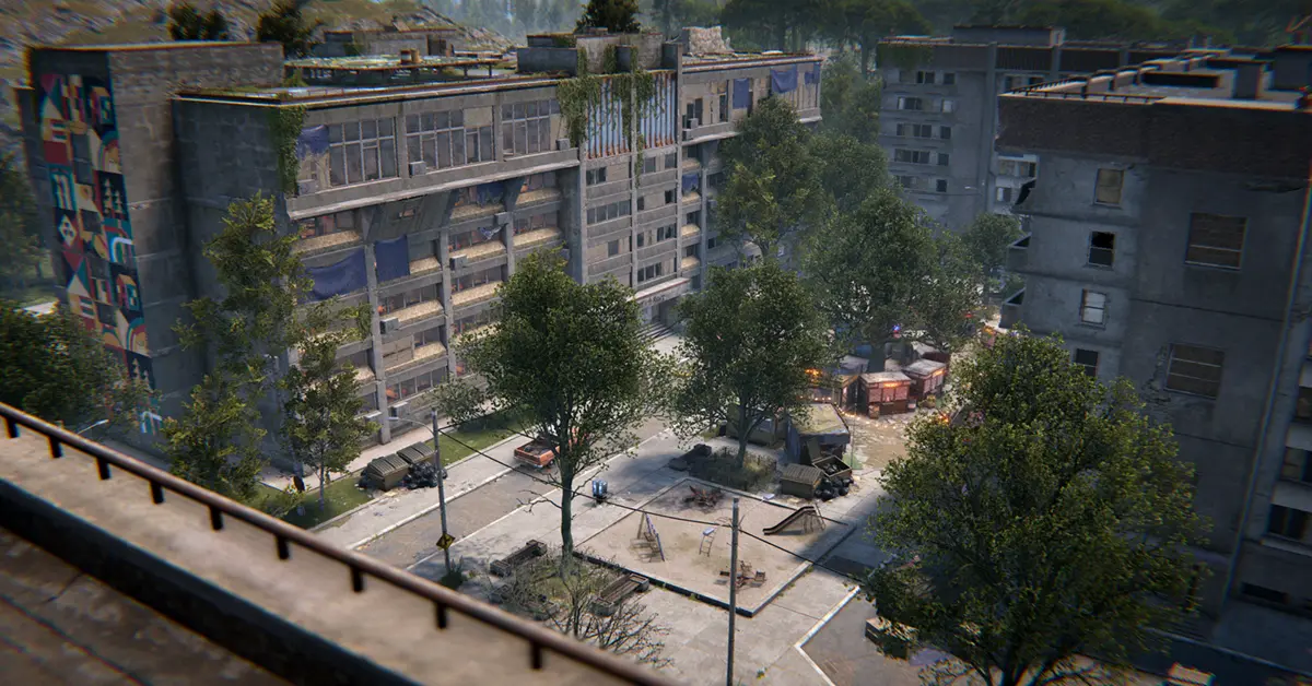 A interface do novo monumento do Complexo de Apartamentos na atualização Rust Common Ground