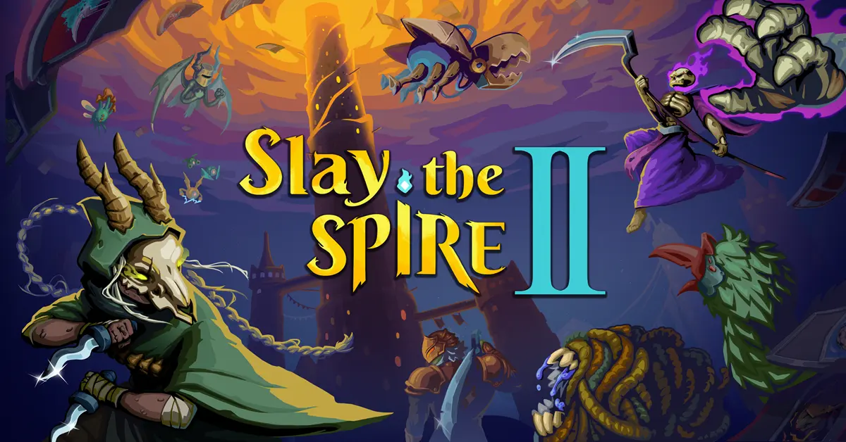 Arte principal do Acesso Antecipado de Slay the Spire 2 com o Ironclad e o Necrobinder