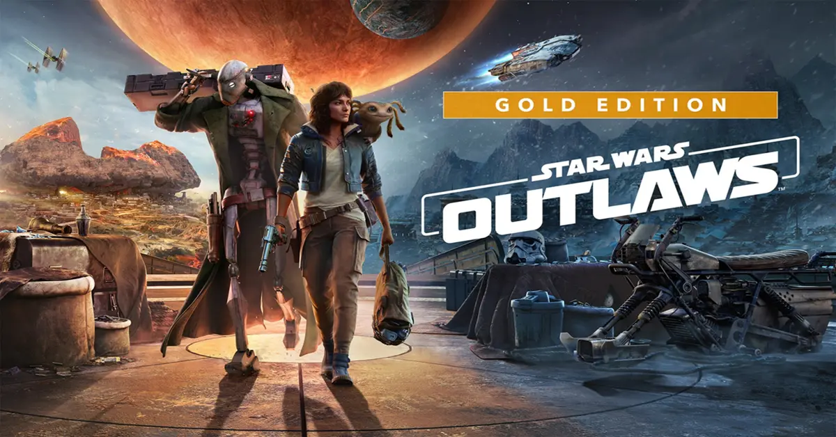 Kay Vess e Nix a enfrentar o submundo do crime galáctico na Star Wars Outlaws Gold Edition.