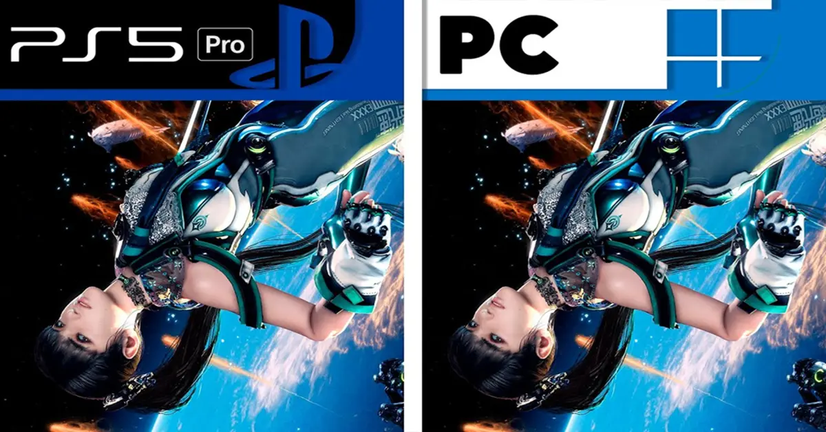 Comparação gráfica de Stellar Blade PC vs PS5 em 2026.