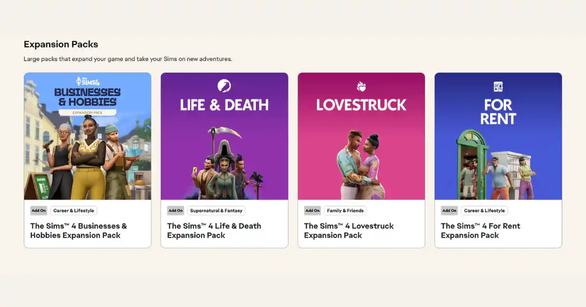 Expansões de Sims 4 pela Metade do Preço - Construa sua Vida de Sonho