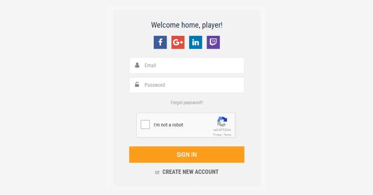 Crie uma conta no site da loja