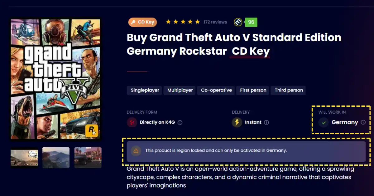 Verifique as restrições de país/região do jogo