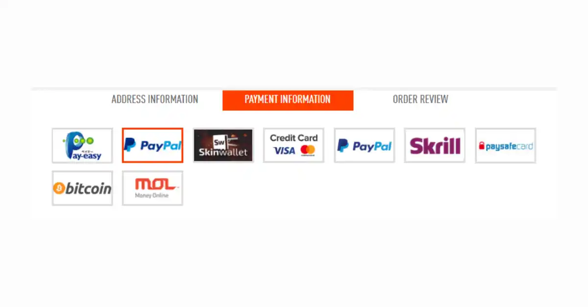 Verifique as opções de pagamento disponíveis