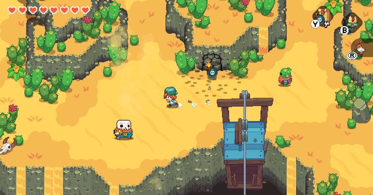 O domínio das ferramentas é a chave para sobreviver aos muitos biomas da ilha.