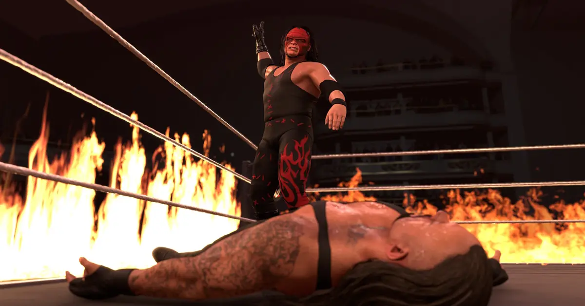 Dois pesos pesados a colidir no meio de um novo e caótico tipo de combate em WWE 2K26