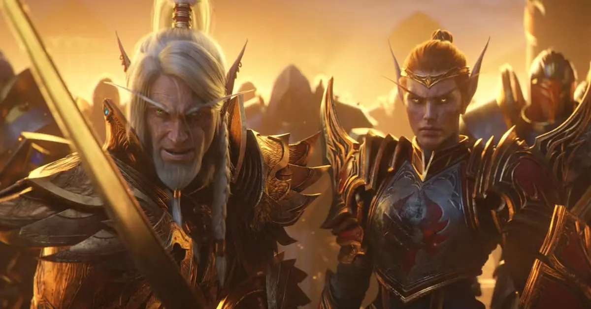 Elfos Sangrentos a defender a Nascente do Sol contra o Vazio em WoW Midnight
