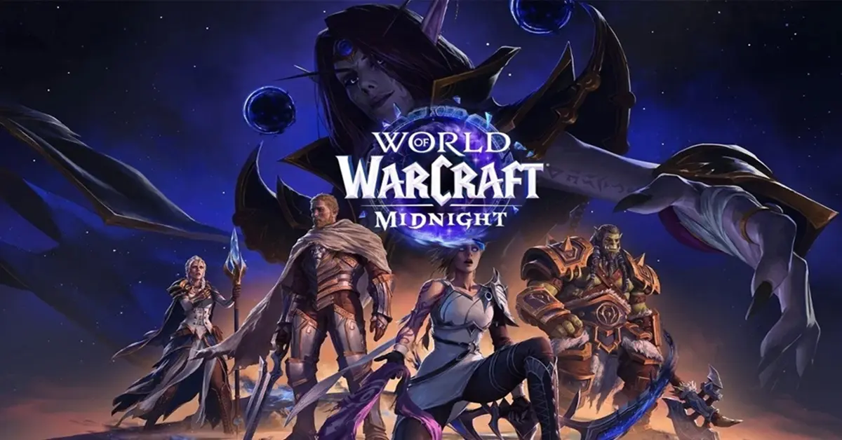 Arte principal do lançamento de World of Warcraft Midnight