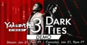 Demo de Yakuza Kiwami 3 e Dark Ties chega em 21 de janeiro para PC e consoles