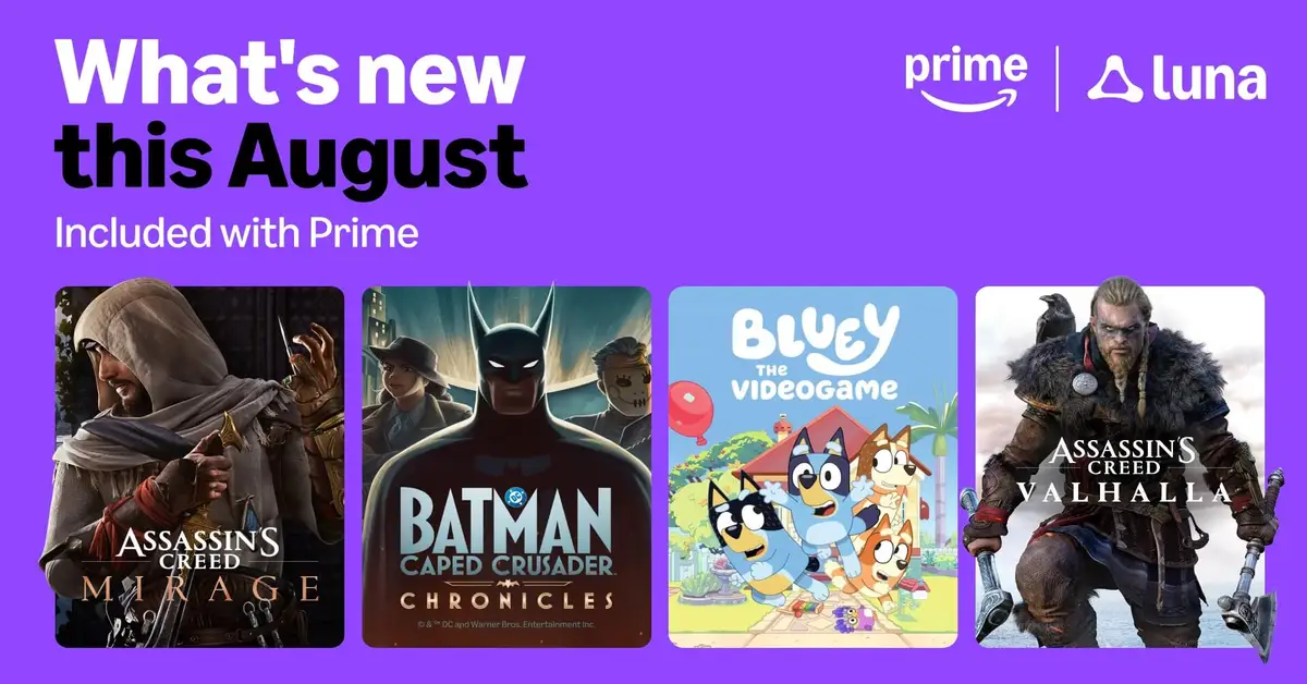 Jogos de streaming em nuvem do Luna para agosto de 2026