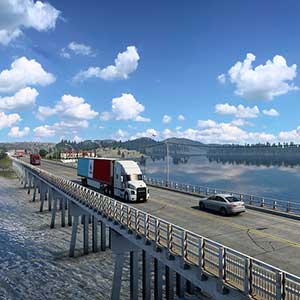 American Truck Simulator – Montana - Passando pela ponte