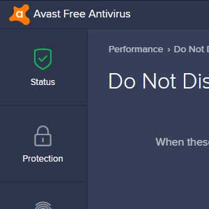 Avast Internet Security Global License - Modo Não Perturbar
