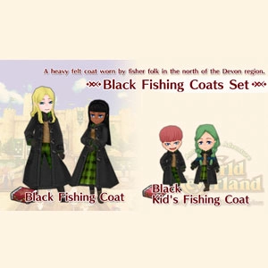 WorldNeverland Elnea Kingdom Black Fishing Coats Set Switch