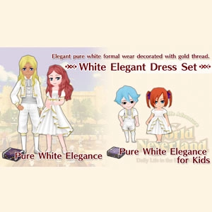 WorldNeverland Elnea Kingdom White Elegant Dress Set
