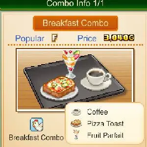 Cafe Master Story - Combo de café da manhã