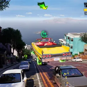Crazy Taxi World Tour - Car Saltos