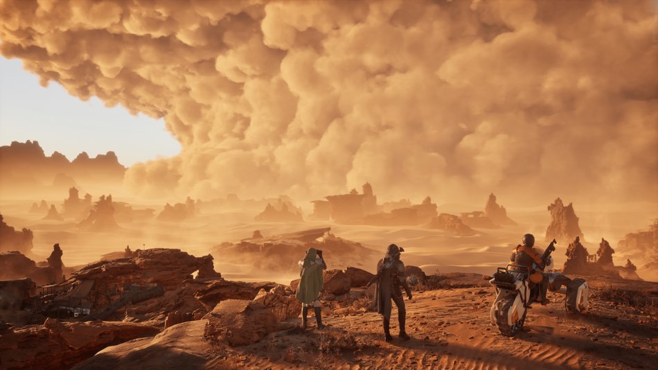 Uma arte-chave de Dune Awakening, o último jogo da série Dune
