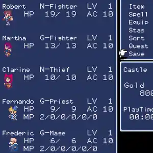 Dungeon Antiqua - Menu do Grupo