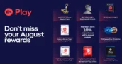Calendário de recompensas para membros do EA Play em agosto de 2026