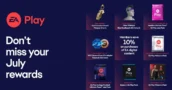 Calendário de recompensas para membros do EA Play em julho de 2026