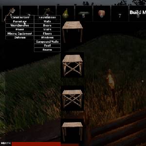 Endure or Perish - Menu de Construção